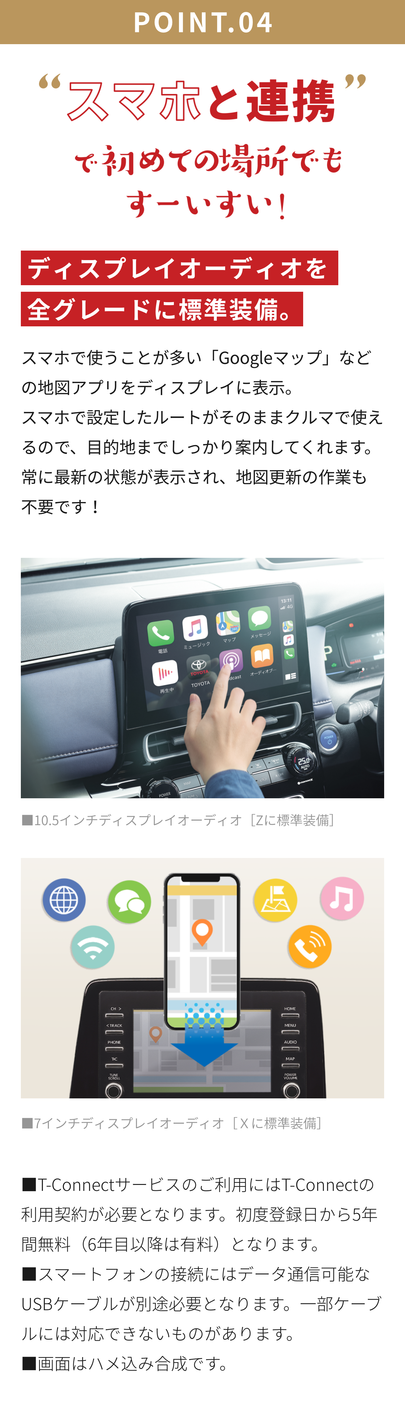 POINT.04 スマホと連携で初めての場所でもすーいすい！