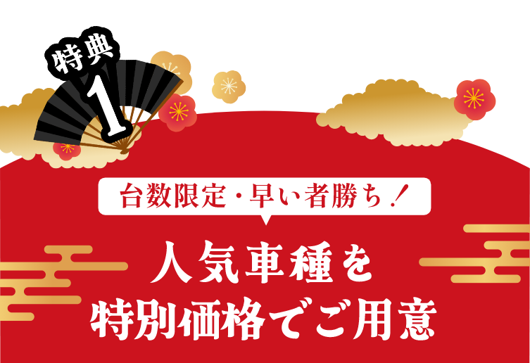 人気車種を特別価格で114台ご用意